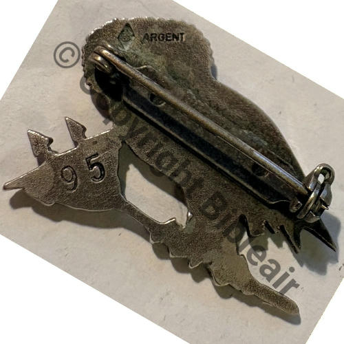 LYON MT.VERDUN A1077 CDC.05.942  SM Tambour Dos lisse irreg SNH Grave ARGENT Poincon No95 Src.uzinu 50Eur02.26 